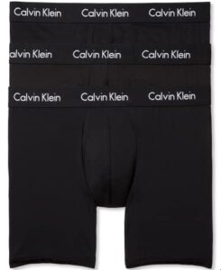 calvin klein men’s underwear body modal boxer briefs 3 pack, black/black/black, small