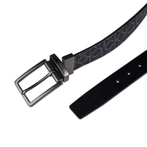 Calvin Klein Men's Reversible Belt, Black/Black, Medium (34-36)