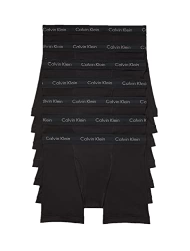 Calvin Klein Men's Cotton Classics 7-Pack Boxer Brief, 7 Black, M