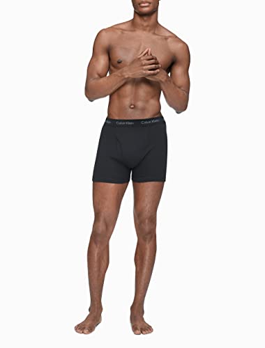 Calvin Klein Men's Cotton Classics 7-Pack Boxer Brief, 7 Black, M