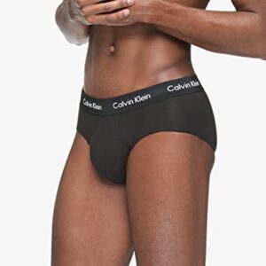 Calvin Klein Men's Cotton Stretch 5-Pack Hip Brief, 5 Black, L