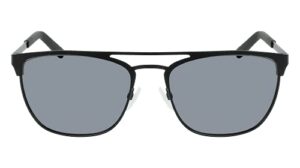 calvin klein men’s ck20123s square sunglasses, matte black/solid smoke, one size