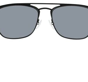 Calvin Klein Men's CK20123S Square Sunglasses, Matte Black/Solid Smoke, One Size