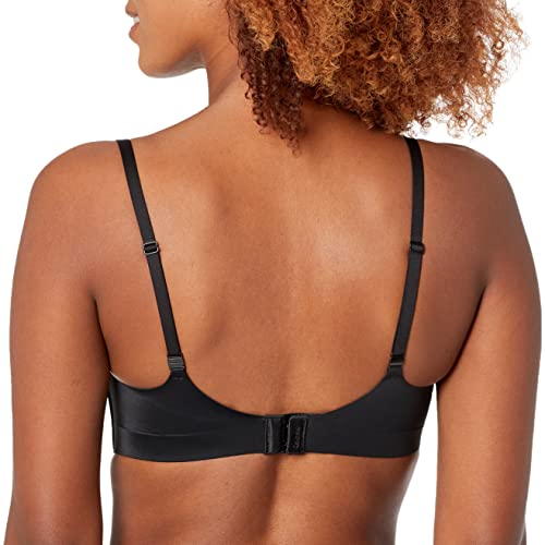 Calvin Klein Women's Liquid Touch Lightly Lined Scoop Neck Bra, Black, 34A