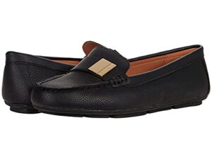 calvin klein women’s lisa loafer flat, black leather 001, 7.5