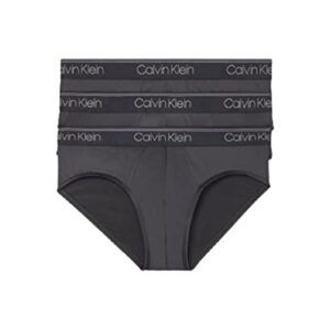 Calvin Klein Men's Micro Stretch 3-Pack Hip Brief, 3 Black, M