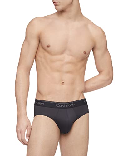 Calvin Klein Men's Micro Stretch 3-Pack Hip Brief, 3 Black, M