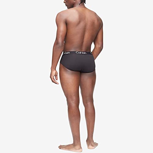 Calvin Klein Men's Ultra Soft Modern Modal Hip Brief, 3 Black, L