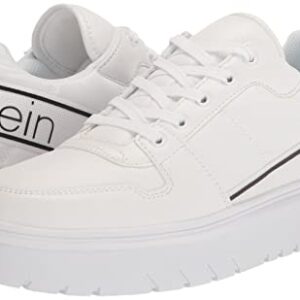 Calvin Klein Women's Danyel Sneaker, White, 11