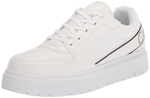 Calvin Klein Women's Danyel Sneaker, White, 11