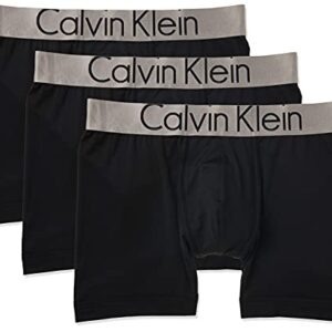 Calvin Klein Men's Steel Micro Boxer Briefs, black/black/black, Small