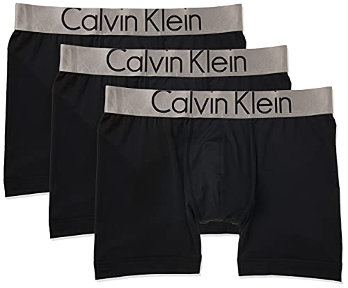 Calvin Klein Men's Steel Micro Boxer Briefs, black/black/black, Small