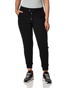 calvin klein women’s premium performance fleece jogger, black, medium