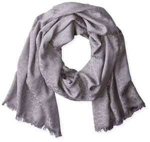 calvin klein women’s pashmina scarf, grey heather, one size