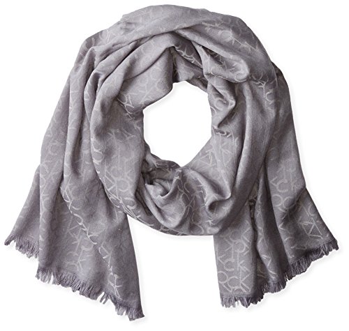 Calvin Klein Women's Pashmina Scarf, grey heather, One Size