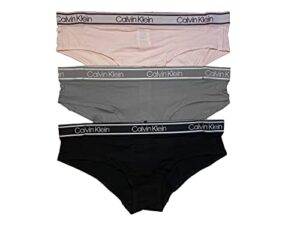 calvin klein women`s the ultimate comfort hipster viscose made from bamboo 3 pack (black(qp2415-001)/g_pink, medium)