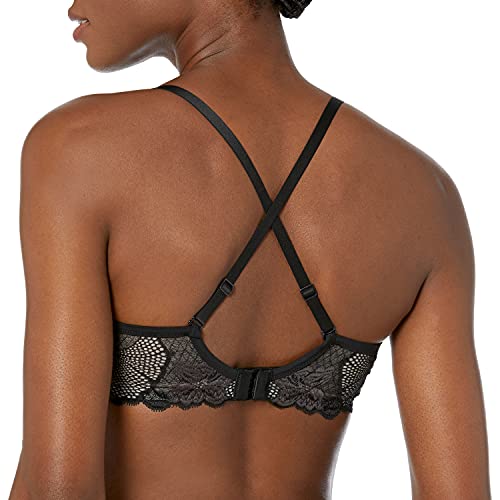 Calvin Klein Women's Perfectly Fit Flex Lightly Lined Perfect Coverage T-Shirt Bra, Black, 38D