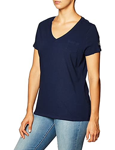 Calvin Klein Women's Short Sleeve V-Neck T-Shirt, Nu Navy, Small