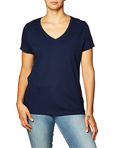 Calvin Klein Women's Short Sleeve V-Neck T-Shirt, Nu Navy, Small