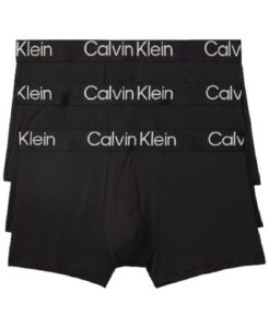 calvin klein men’s ultra soft modern modal trunk, 3 black, l
