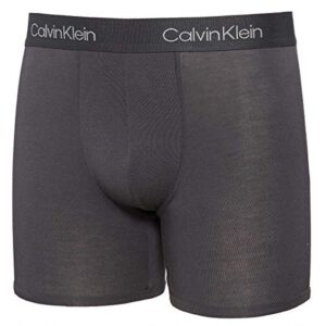 Calvin Klein Men's 3-Pack Cotton Modal Boxer Briefs - Black/Grey/Black - Medium