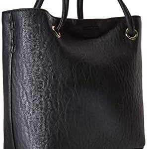 Calvin Klein Gabrianna Bubble Lamb Mini Tote Crossbody, Black/Gold