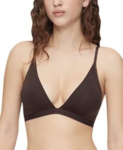 calvin klein women’s form to body lightly lined triangle bralette, woodland, large