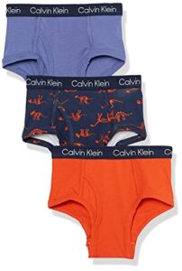 calvin klein boys’ modern cotton assorted briefs underwear, blue/marl/samb, xs