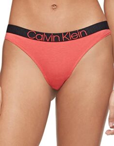 calvin klein women’s reconsidered comfort thong panty, punch pink, m