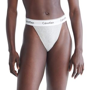 Calvin Klein Women's Modern Cotton String Thong, Grey Heather, Medium