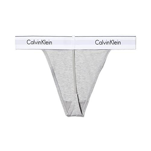 Calvin Klein Women's Modern Cotton String Thong, Grey Heather, Medium