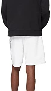 Calvin Klein Men's Relaxed Fit Logo French Terry Hoodie, Black Beauty, Small