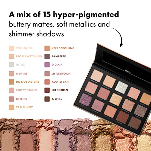 Milani Gilded Nude Hyper Pigmented Eyeshadow Palette - 15 Natural Looking Makeup Eyeshadow Colors for Your Everyday Look