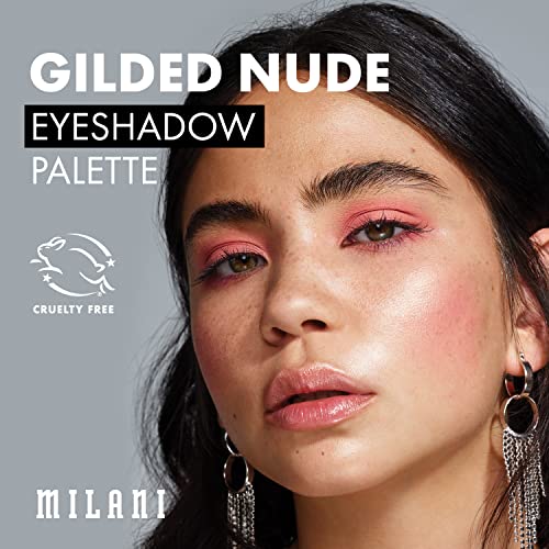 Milani Gilded Nude Hyper Pigmented Eyeshadow Palette - 15 Natural Looking Makeup Eyeshadow Colors for Your Everyday Look