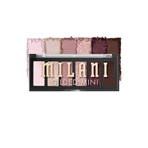 milani gilded mini eyeshadow palette with 6 matte & shimmer hues – the wine down