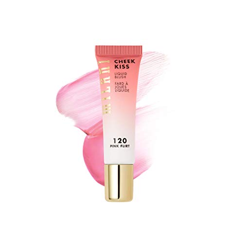 Milani Cheek Kiss Liquid Blush Makeup - Blendable & Buildable Cheek Blush, Lightweight Liquid Blusher and Cheek Color (Pink Flirt)