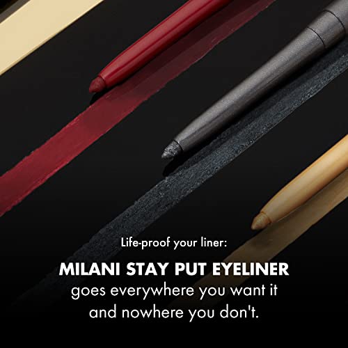 Milani Stay Put Eyeliner - Duchess (0.01 Ounce) Cruelty-Free Self-Sharpening Eye Pencil with Built-In Smudger - Line & Define Eyes with High Pigment Shades for Long-Lasting Wear