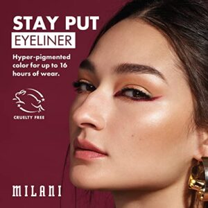 Milani Stay Put Eyeliner - Duchess (0.01 Ounce) Cruelty-Free Self-Sharpening Eye Pencil with Built-In Smudger - Line & Define Eyes with High Pigment Shades for Long-Lasting Wear