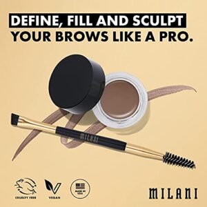 Milani Stay Put Brow Color - Medium Brown (0.09 Ounce) Vegan, Cruelty-Free Eyebrow Color that Fills and Shapes Brows…