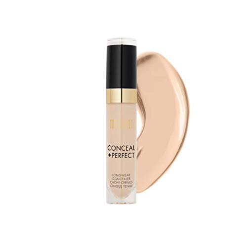 Milani Conceal + Perfect Longwear Concealer - Light Nude (0.17 Fl. Oz.) Vegan, Cruelty-Free Liquid Concealer - Cover Dark Circles, Blemishes & Skin Imperfections for Long-Lasting Wear