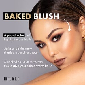 Milani Baked Blush - Luminoso (0.12 Ounce) Cruelty-Free Powder Blush - Shape, Contour & Highlight Face for a Shimmery or Matte Finish