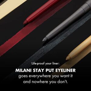 Milani Stay Put Eyeliner - Semi-Sweet (0.01 Ounce) Cruelty-Free Self-Sharpening Eye Pencil with Built-In Smudger - Line & Define Eyes with High Pigment Shades for Long-Lasting Wear