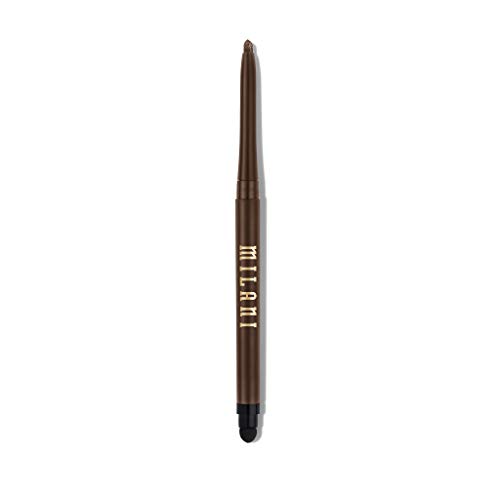 Milani Stay Put Eyeliner - Semi-Sweet (0.01 Ounce) Cruelty-Free Self-Sharpening Eye Pencil with Built-In Smudger - Line & Define Eyes with High Pigment Shades for Long-Lasting Wear