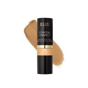 milani conceal + perfect foundation stick – sand beige (0.46 ounce) vegan, cruelty-free cream foundation – cover under-eye circles, blemishes & skin discoloration for a flawless finish