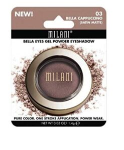 milani bella eyes gel powder eyeshadow, cafe, 0.05 ounce