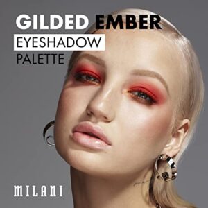 Milani Gilded Ember Eyeshadow Palette- 2 in 1 Palette For Your Face and Eyes, Face Highlighter and Eyeshadow Palette