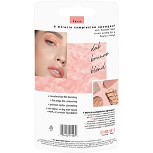 Real Techniques Miracle Complexion Sponge, Makeup Blending Sponge, For Foundation, Offers Light To Medium Coverage, Natural, Dewy Makeup, Orange Sponge, Latex-Free Foam, 4 Count