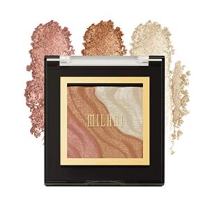 milani spotlight face & eye strobe palette – sun light (0.23 ounce) cruelty-free highlighter & eyeshadow compact – shape, contour & highlight with shimmer shades