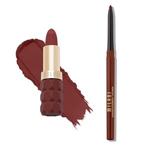 milani color fetish lipstick and understatement lipliner bundle – passion & sienna style