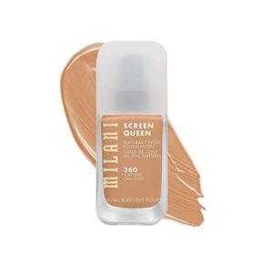 milani screen queen liquid foundation makeup – cruelty free foundation with digital bluelight filter technology (soft chai)